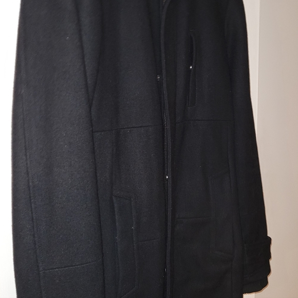 Men's jacket, 58% wool, black, brand: Bershka, size fits a XS-S - Picture 3 of 3